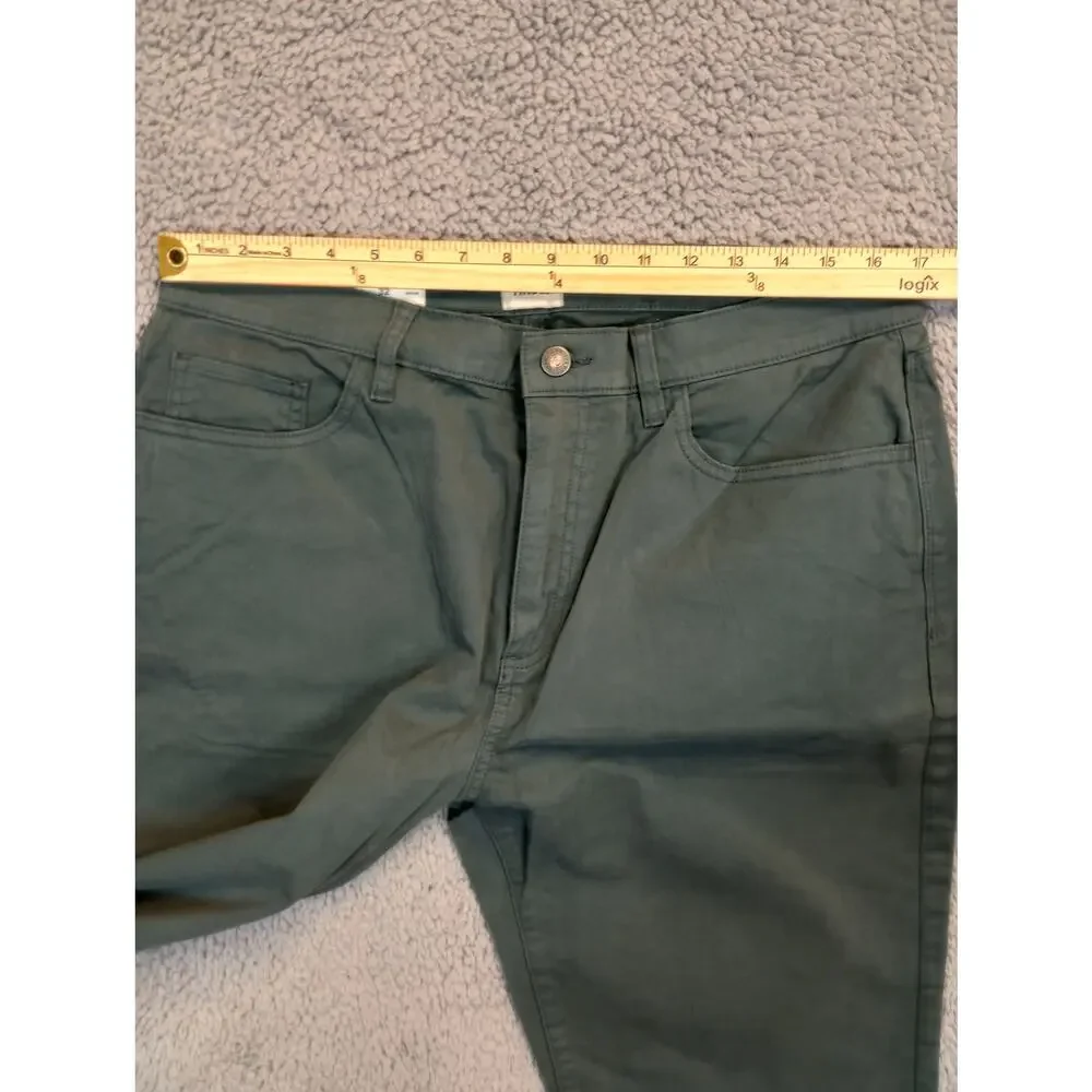 NWT Flint and Tinder Chinos Men's Size 34x32 Green 5 Pocket Tapered Fit (0980)